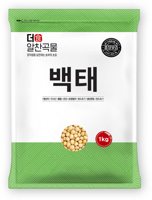 더알찬곡물 국산 백태 1kg 메주콩, 1개
