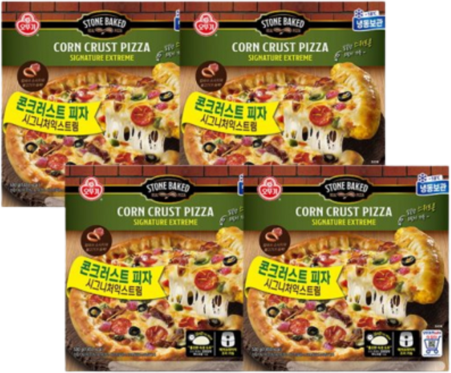 태웅물산 [오뚜기] 시그니처익스트림 콘크러스트 피자, 530g, 4개