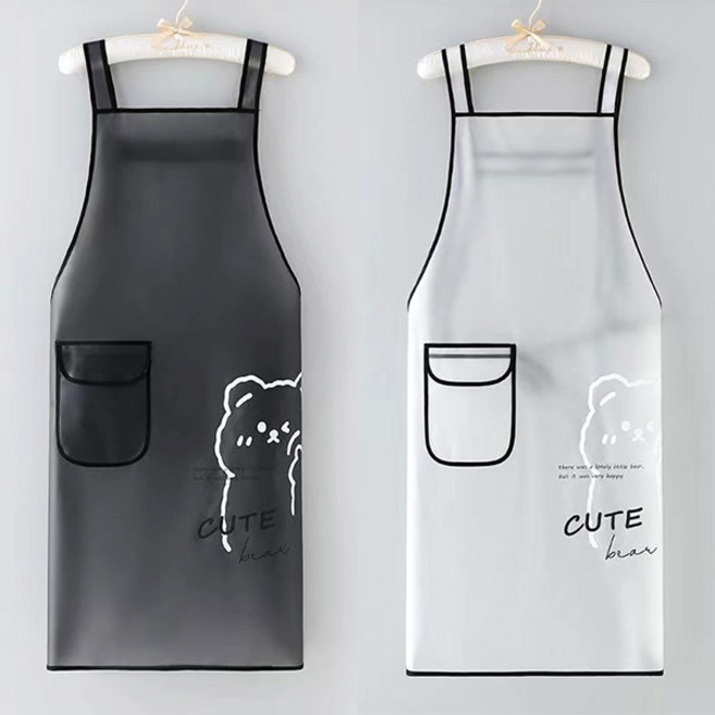 방수 앞치마 반투명 식당 주방 업소용 비닐 미술용, 방수앞치마(소형 블랙), 1개