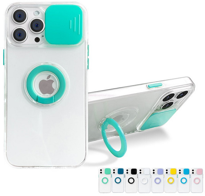 아이수트 컬러 슬림 몰딩 핑거링 투명 아이폰 케이스 for 아이폰14 프로 맥스 플러스 iPhone13/12/MINI/PRO/MAX/Plus 시리즈