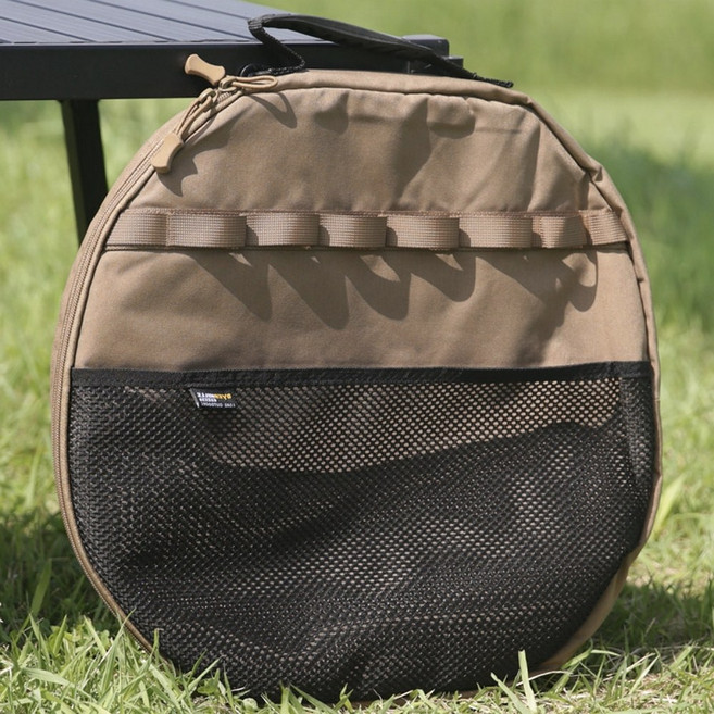 택티컬 그리들 가방 몰리 코듀라 원단 메쉬 수납 포켓 캠핑 수납백 감성 캠핑, 색상, 스타일2 블랙