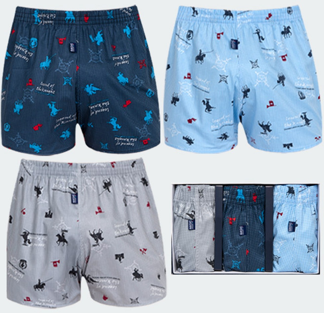 언더라인 [주니어 남학생] 국내산 순면100% 프리미엄 트렁크 3매