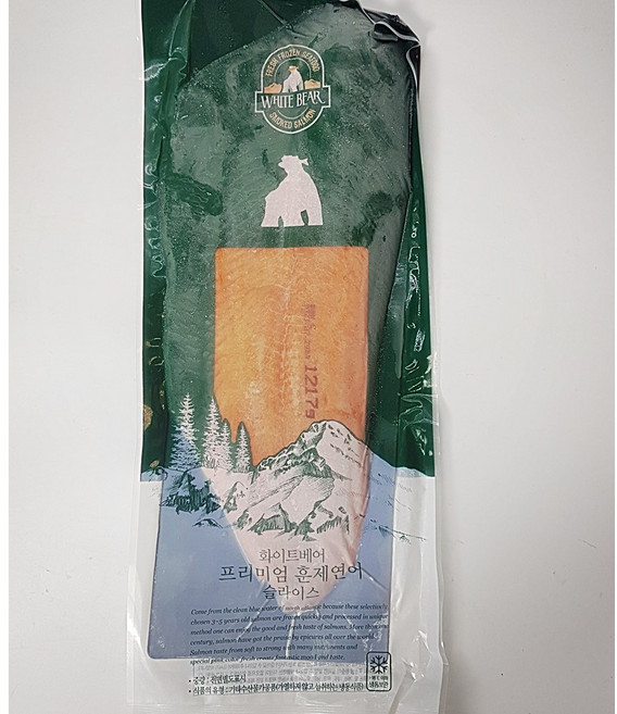 화이트베어 프리미엄 훈제연어 필렛 슬라이스 평균1kg 이상, 1개