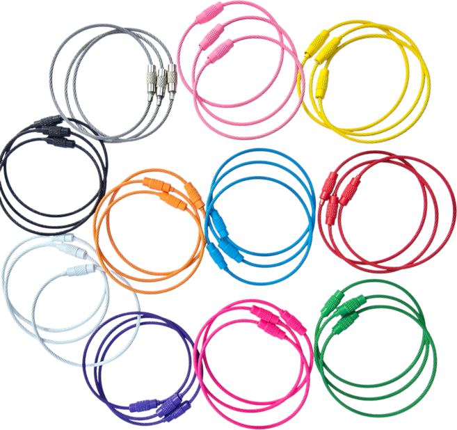 33P 와이어키링 와이어고리 와이어키링고리 키링고리 연결고리, 혼합, 1세트