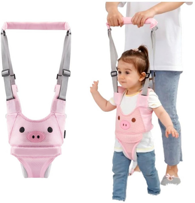 아리에스 걸음마보조기 유아 베이비 스텝퍼, 핑크(피그), 1개