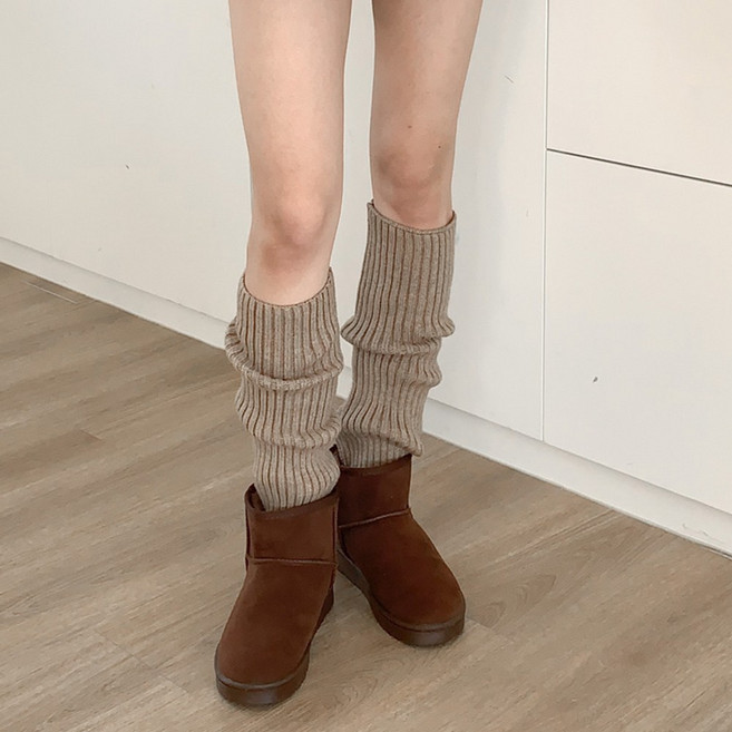 블루씨티 울혼방 폴더 골지 니트 발토시 겨울 레그워머