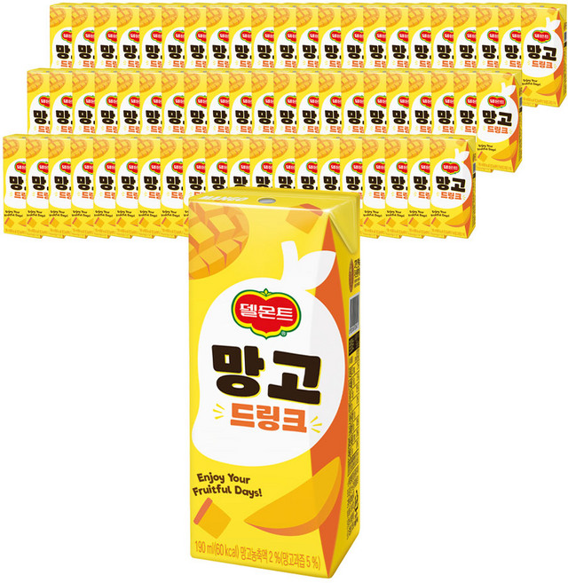 델몬트 드링크 망고, 190ml, 64개
