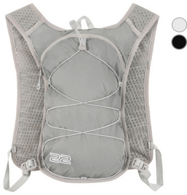 서브22 트레일 러닝 조끼 백팩 베스트 등산가방, 그레이