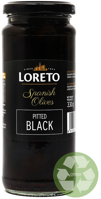 로레토 올리브 피티드 블랙, 330g, 1개