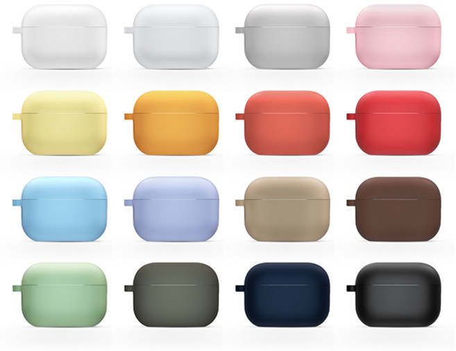 투에이비 글라스 [도톰] 에어팟 프로 실리콘 키링 케이스 (16COLOR 2.5mm), (에어팟 프로) 도톰_오렌지