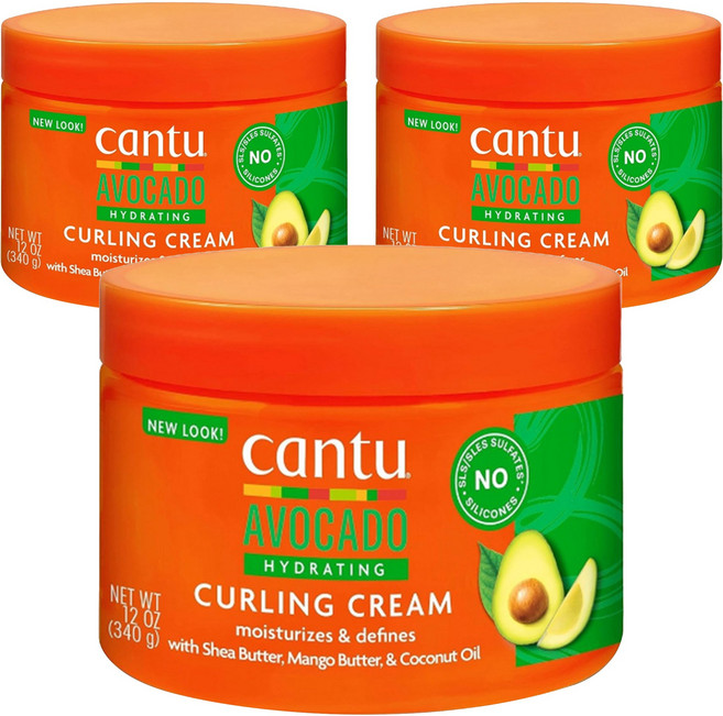 칸투 아보카도 컬링 크림, 340g, 3개