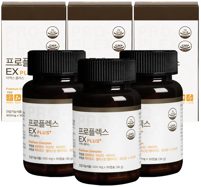 프로플렉스 EX PLUS 3병 (3개월분), 90정, 3개 - 쿠팡