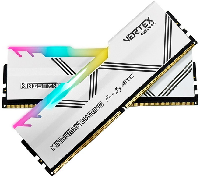 AITC KINGSMAN VERTEX RGB DDR5 6800 32GB 雙通道記憶體 (白), KSD516GC68C34VTR, 1套