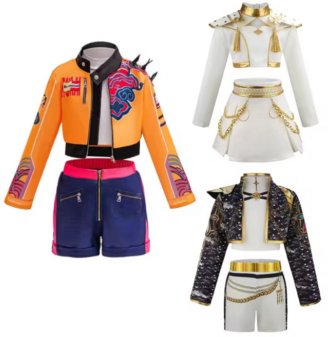 케이팝 데몬 헌터스 헌트릭스 코스튬 코스프레 의상 루미 무대 케데헌 어린이 할로윈