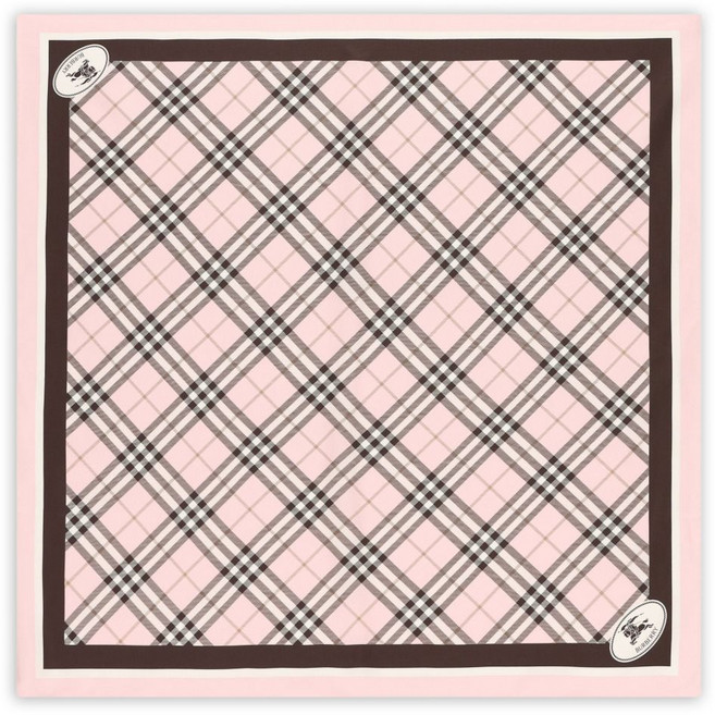 버버리 체크 패턴 로고 스카프