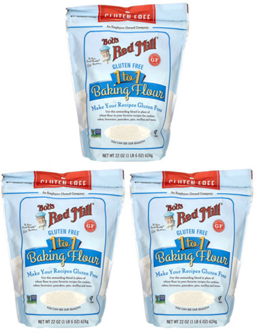 밥스레드밀 1 to 1 베이킹 가루 글루텐 프리 Baking Flour 624g x3개