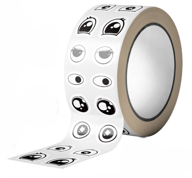 눈알 스티커 롤 눈모양 DIY 얼굴꾸미기, 1개, 소형