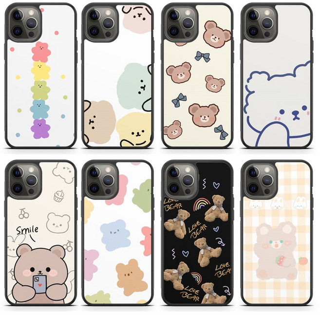 갤럭시A12 곰돌이 케이스 귀여운 캐릭터 범퍼 디자인