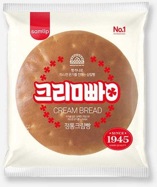 삼립 간식 빵 정통 크림빵, 75g, 6개