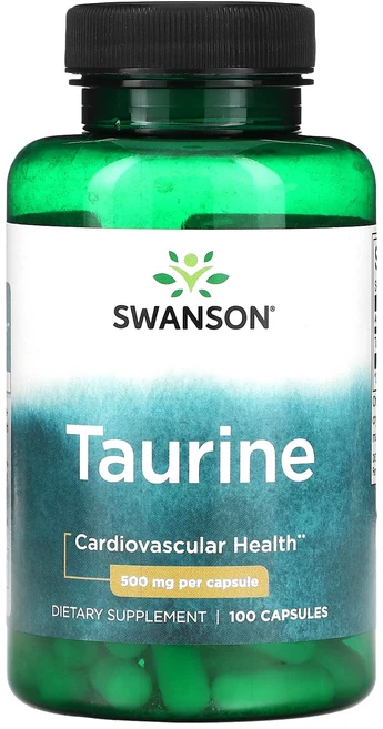 Swanson 타우린 500mg 캡슐 100정, 1개 - 쿠팡