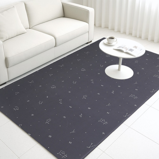 어린이집 유치원 빅 사이즈 PVC 놀이방 거실 양면 매트, 민트&판다