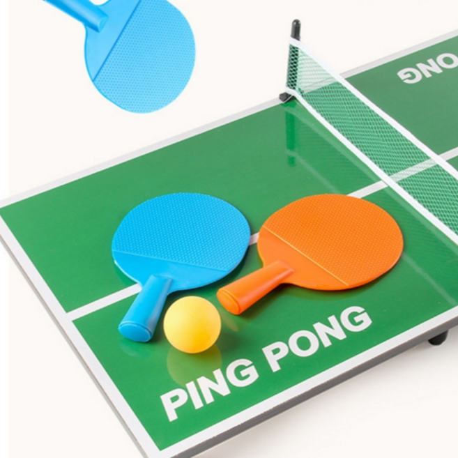 미니 탁구대 휴대용 접이식 실내 가정용 탁구대 가족 세트 탁구라켓 스포츠 탁구공 놀이, 대형