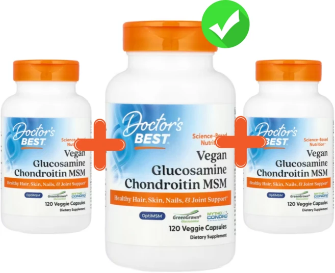닥터스베스트 글루코사민 콘드로이틴 MSM 120캡슐 3병 비건 Glucosamine, 120정, 3개 - 쿠팡