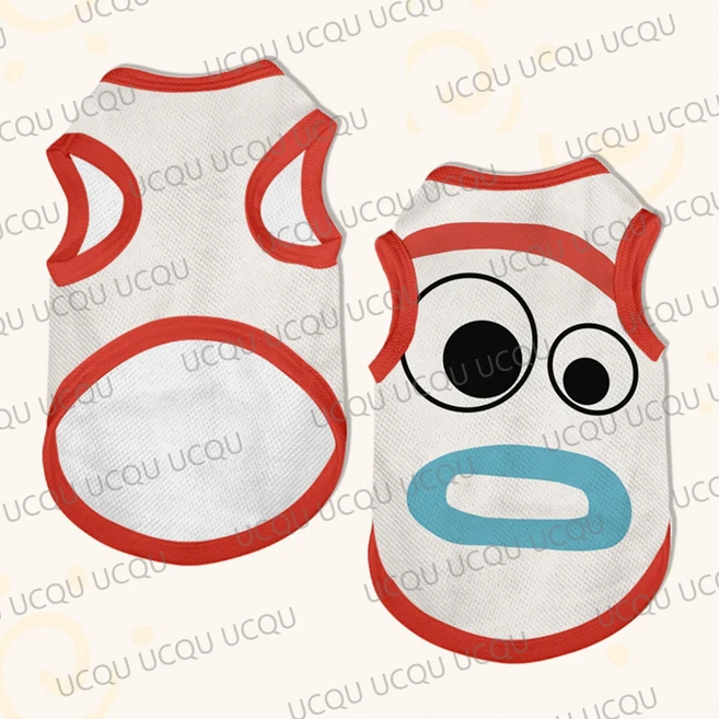 토이 스토리 애완 동물 조끼 우디 & 버즈 라이트 개와 고양이 옷 소형 만화 스타일 복장, 05 4XL, 06 분홍색