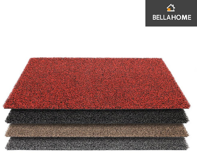 벨라홈 코일매트 현관 발매트 150x60cm 비닐 세척 용이 150x60, 레드, 1개
