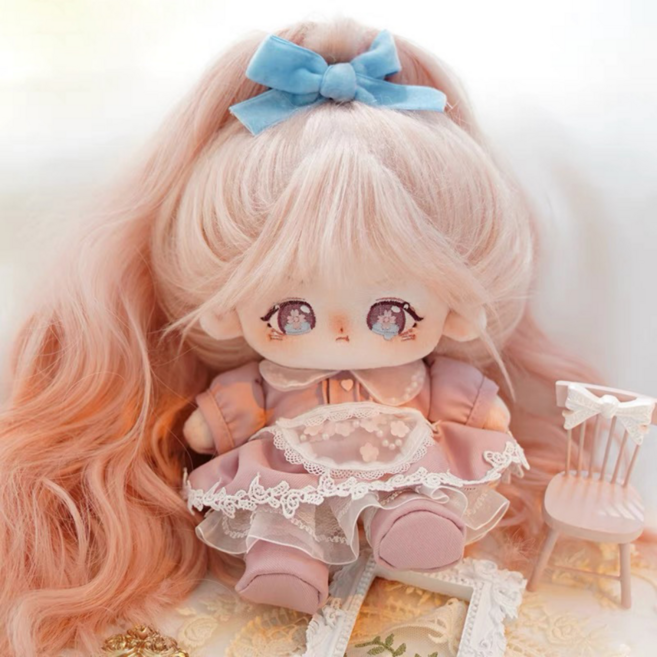 티니숲속 20cm 인형옷 핑크불리 시리즈 세트 무속성 아이돌 인형꾸미기, 레이스 에이프릴 원피스 세트, 레이스 에이프릴 원피스 세트, 1개