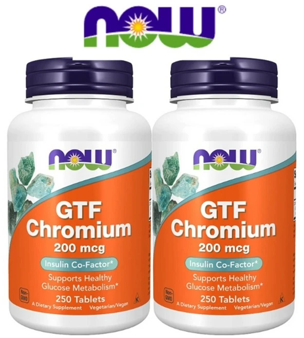 나우푸드 GTF 크로뮴 크롬 200mcg 250정 2병 피콜리네이트 Chromium, 2개 - 쿠팡