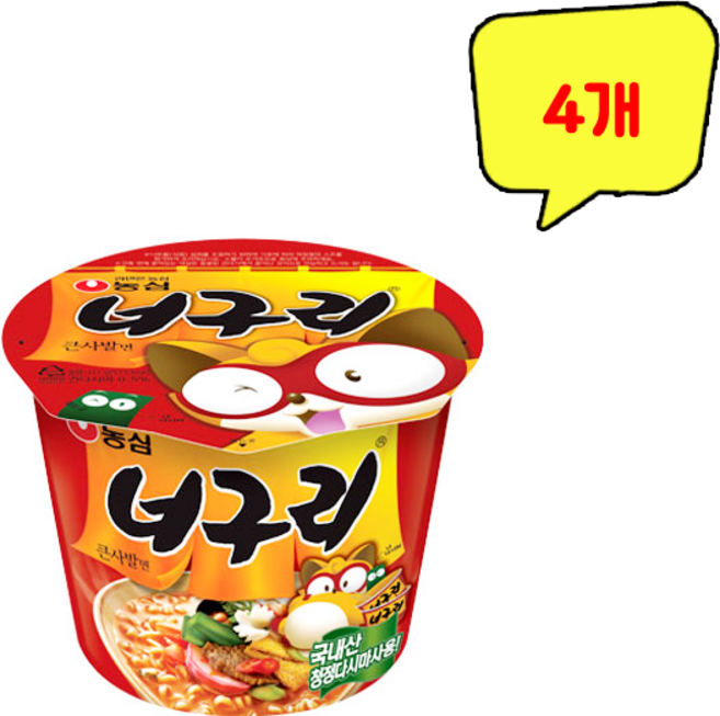 너구리 큰사발면 111g, 1개
