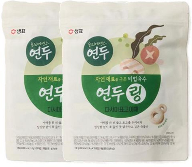 샘표 연두링 다시마표고야채 80g 2개, 1세트