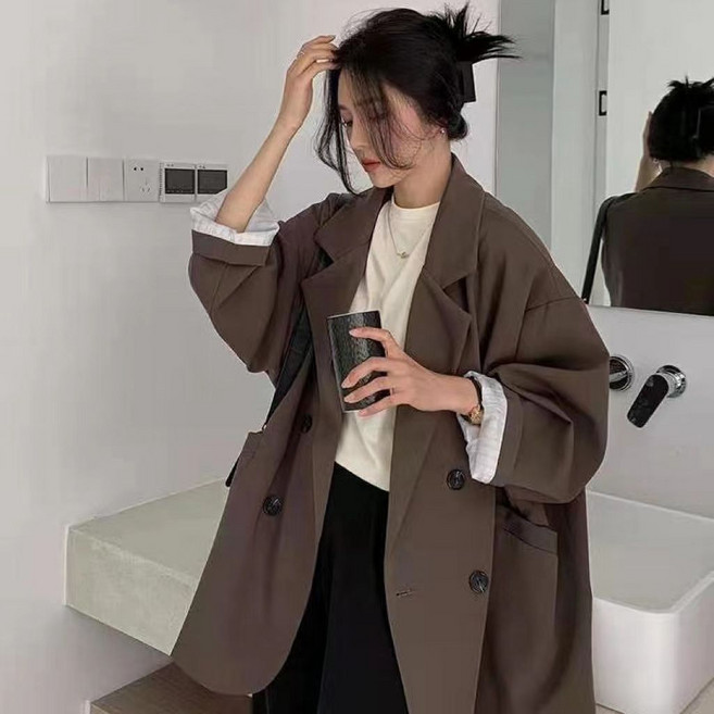 봄 여름 여성 데일리 캐주얼 정장 자켓 오버핏 양복 코트 긴팔 프리미엄 카라넥 재킷by