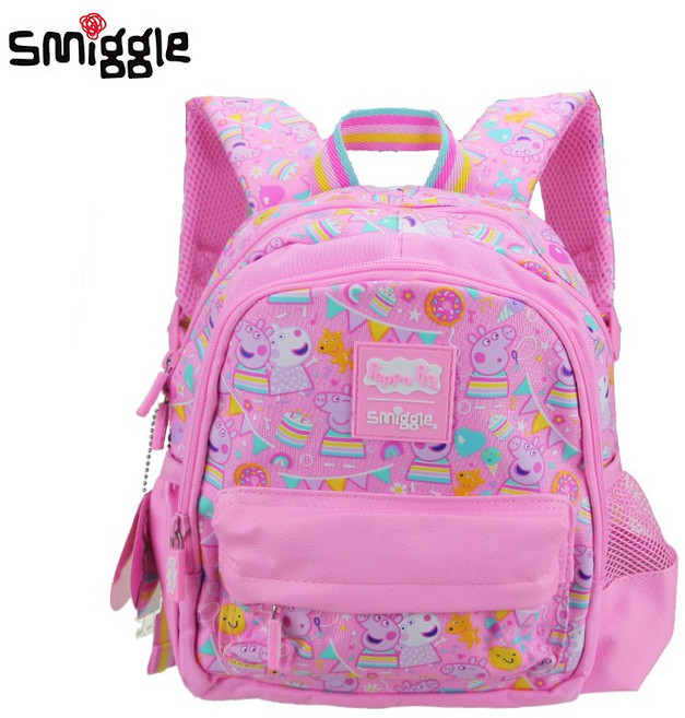 호주 스미글 오리지널 책가방 여성 배낭 핑크 피그 카와이 가방 smiggle