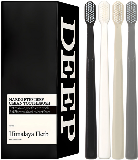 나드 2단계 미세모 딥클린 칫솔, 12개입, 1개