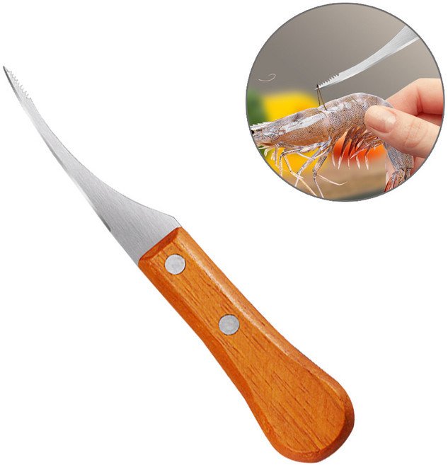 원목 새우칼 C타입, 17CM, 1개