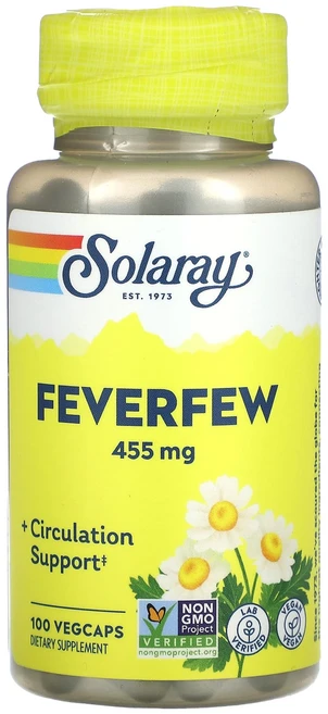 Solaray 피버퓨 455mg 베지 캡슐 100정, 1개 - 쿠팡