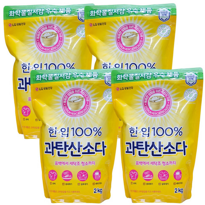한입 100% 과탄산소다, 2kg, 4개