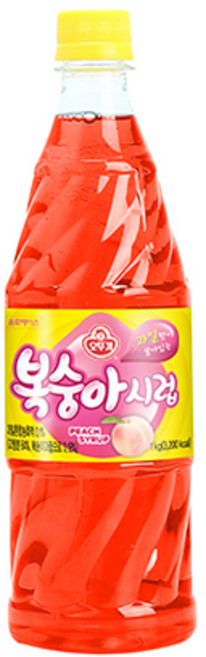 오뚜기 홈베이킹 복숭아시럽 아이스크림토핑 빙수토핑 1KG, 9개