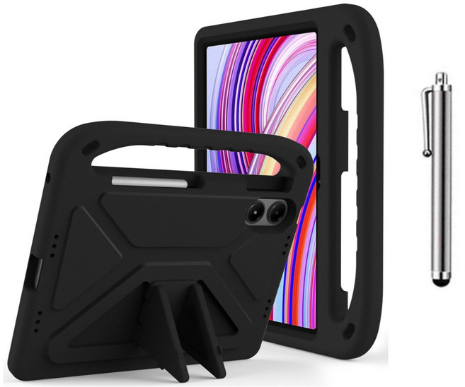 케이스나라 샤오미 레드미 패드 프로 12.1인치 호환 안전 에바폼 케이스 커버 XiaoMi RedMi Pad Pro, 블랙