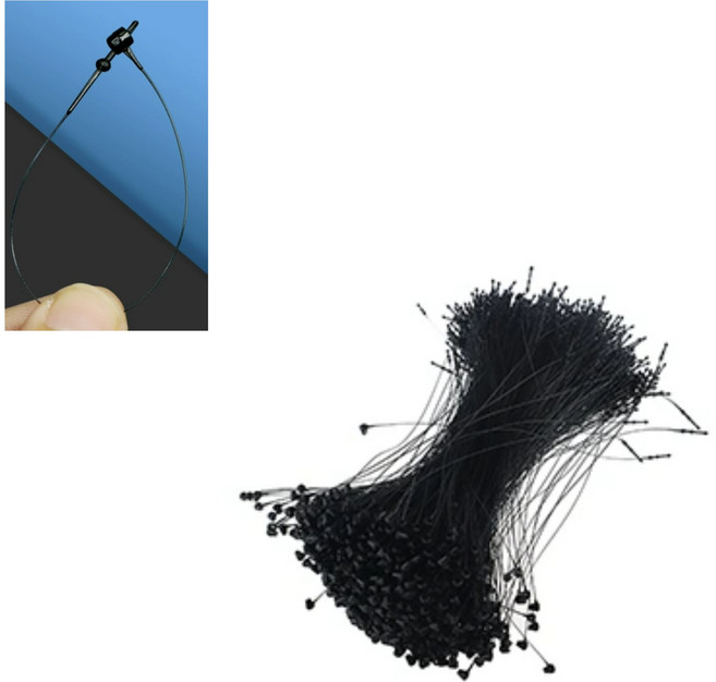 택끈 행택 택 고리 라벨 텍 의류 끈 옷 상표 가격표 택핀, A타입12.5cm(블랙), 1세트