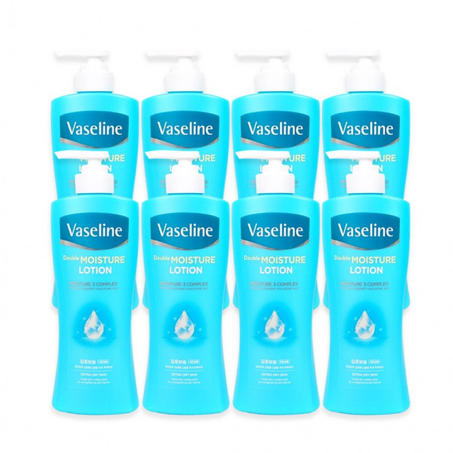 애경 바세린 더블 모이스처 로션8개 보습 바디 집중 보습 극 건성용, 8개