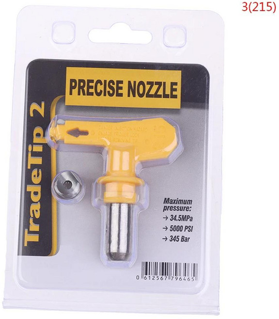 와그너 페인트 분무기용 에어리스 스프레이건 팁 파우더 코팅 에어브러시 깍지 수리 도구 깍지 노란색 2 3 4 56 시리즈 1 개, 11. 215, 1개