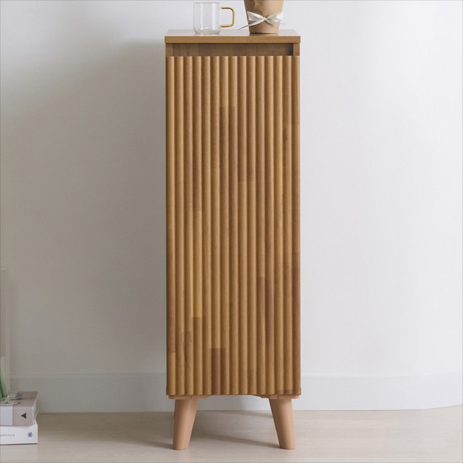 방친구 리니 주방 거실 템바보드 수납장, 3단, 300 멀바우