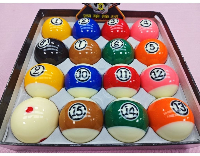 國華撞球 全新黑圈12A花式撞球 6紅點母球 撞球桌撞球桿適用, 1個