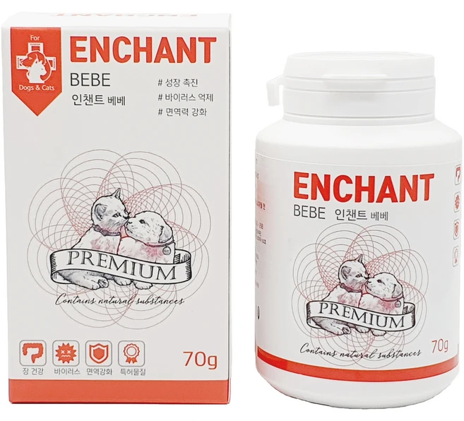 펫릭스 강아지 면역력 영양제 인챈트베베 70g, 1개 - 쿠팡
