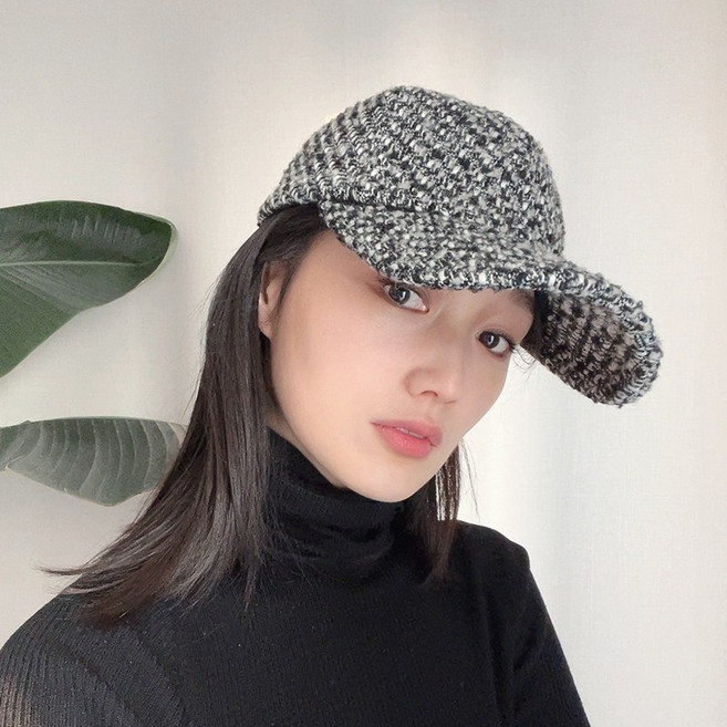 트위드 울 남녀공용 볼캡 야구 모자 3color