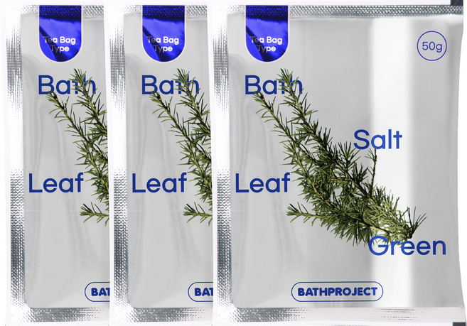 배쓰프로젝트 배쓰 솔트 리프그린 티백형 입욕제 우디향 50g x 3개입, 150g, 1개