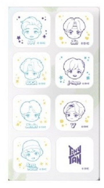 타이니탄 BTS 방탄소년단 캐릭터 스티커 8매, 1개